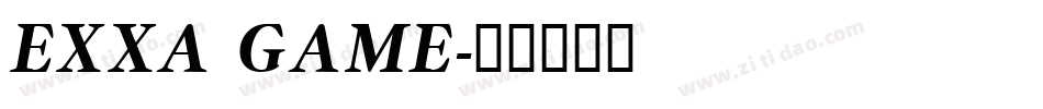 EXXA GAME字体转换